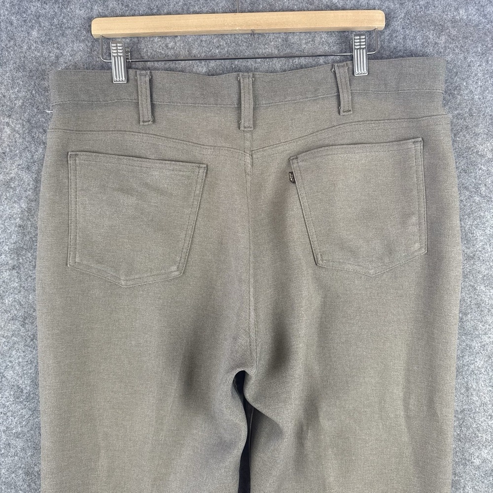 VTG 80s Levis Pants Mens 38x31 Beige 517 Sta Prest Talon Zip Ranchwear Bootcut - Picture 4 of 15